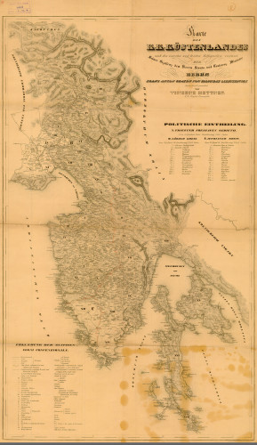 KRALJEVINA ILIRIJA – upravna karta, ca. 1830., cinkografija