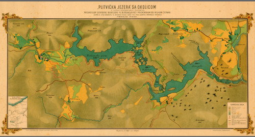 PLITVIČKA JEZERA – plan,  1890. - 1904., litografija u boji
