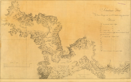 OTOČKA PUKOVNIJA, PLITVIČKA JEZERA  - topografska karta, ca. 1800., faksimil