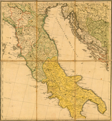 HRVATSKA, ISTRA, DALMACIJA – opća karta, 1788., bakrorez u boji